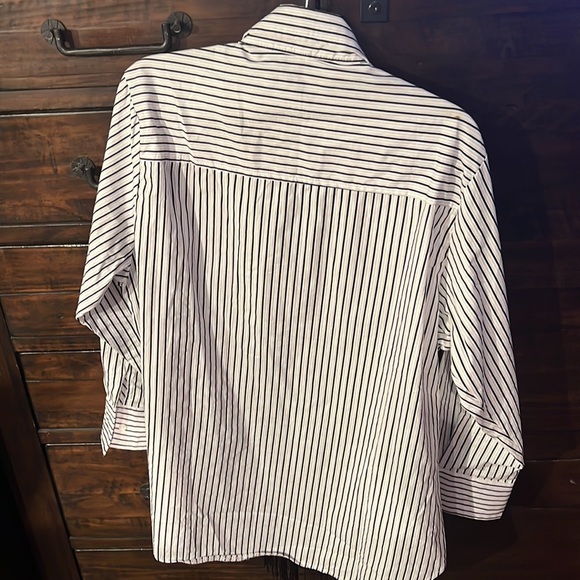 Sexy fun fringe button up striped shirt M men - Picture 7 of 9